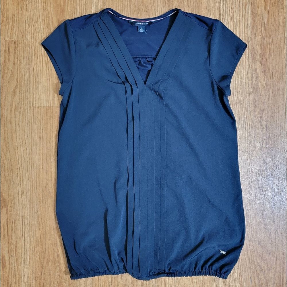 Tommy Hilfiger Women's Blouse Top Navy Blue Size XS